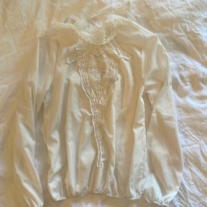 Vintage white lace blouse